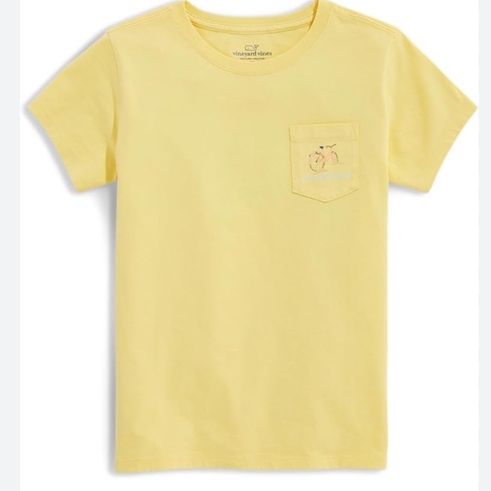 Vineyard Vines Girls' Painted Beach Short-Sleeve Pocket Tee